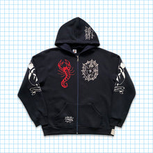 Carica l&#39;immagine nel visualizzatore di Gallery, Vintage Ed Hardy ‘Dishonour’ Zipped Hoodie - Large / Extra Large