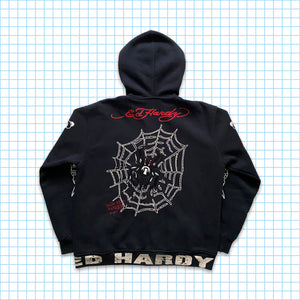 vintage Ed Hardy 'Dishonour' Sweat à capuche zippé - Grand / Extra Large