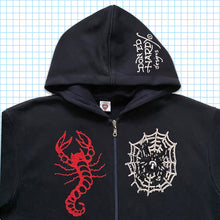 Load image into Gallery viewer, Vintage Ed Hardy ‘Dishonour’ Zipped Hoodie - Large / Extra Large