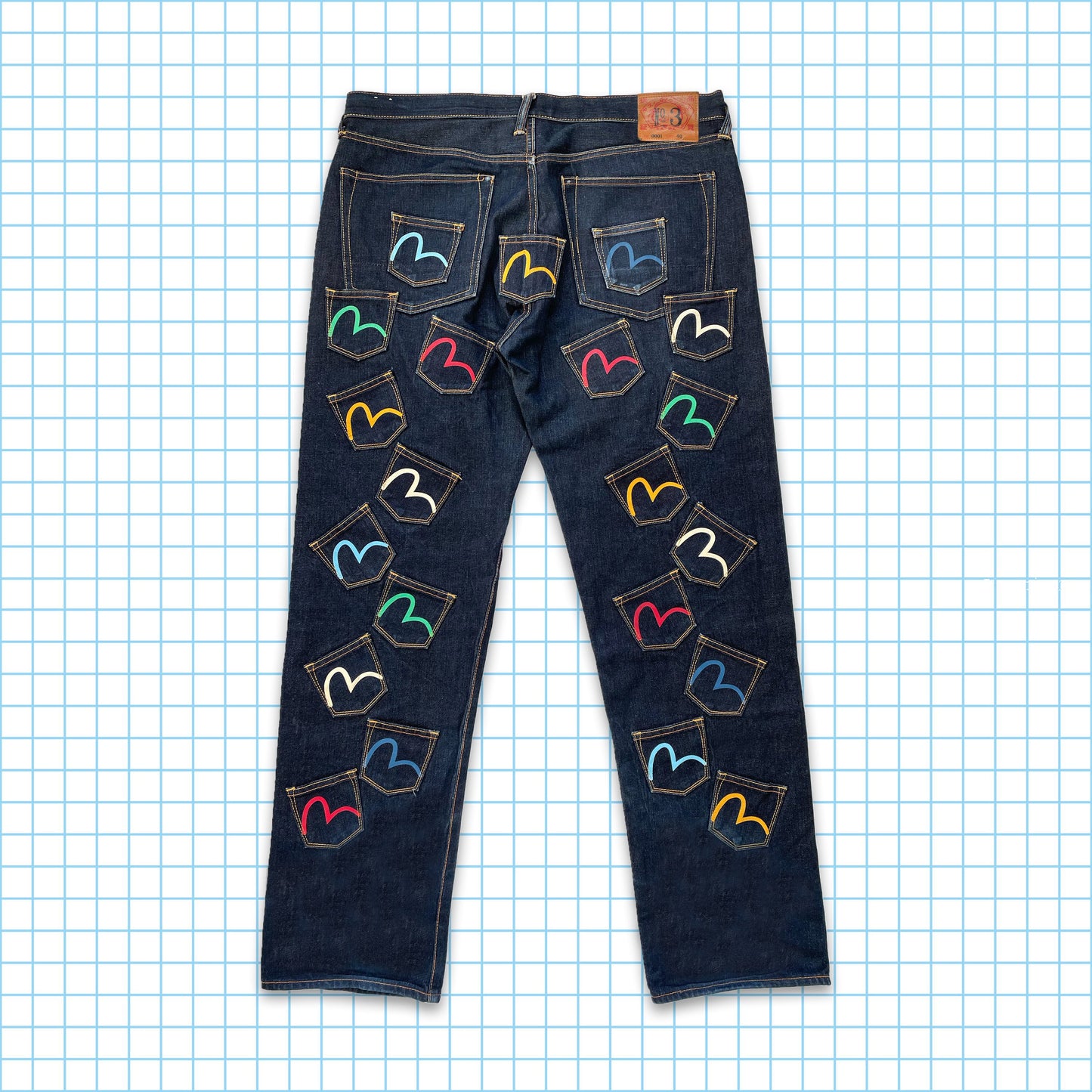 Vintage Evisu Multi Pocket Indigo Denim - 32" / 34" Waist