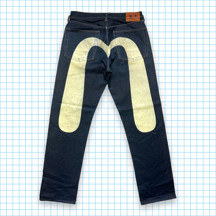 Vintage Evisu Diacock Midnight Navy Selvedge Denim - 32