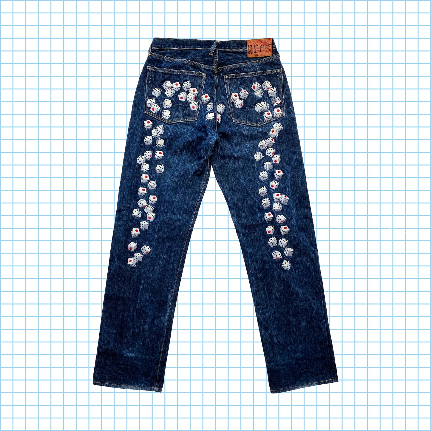Vintage Evisu Selvedge Denim Dice Embroidered Jeans - 32" Waist