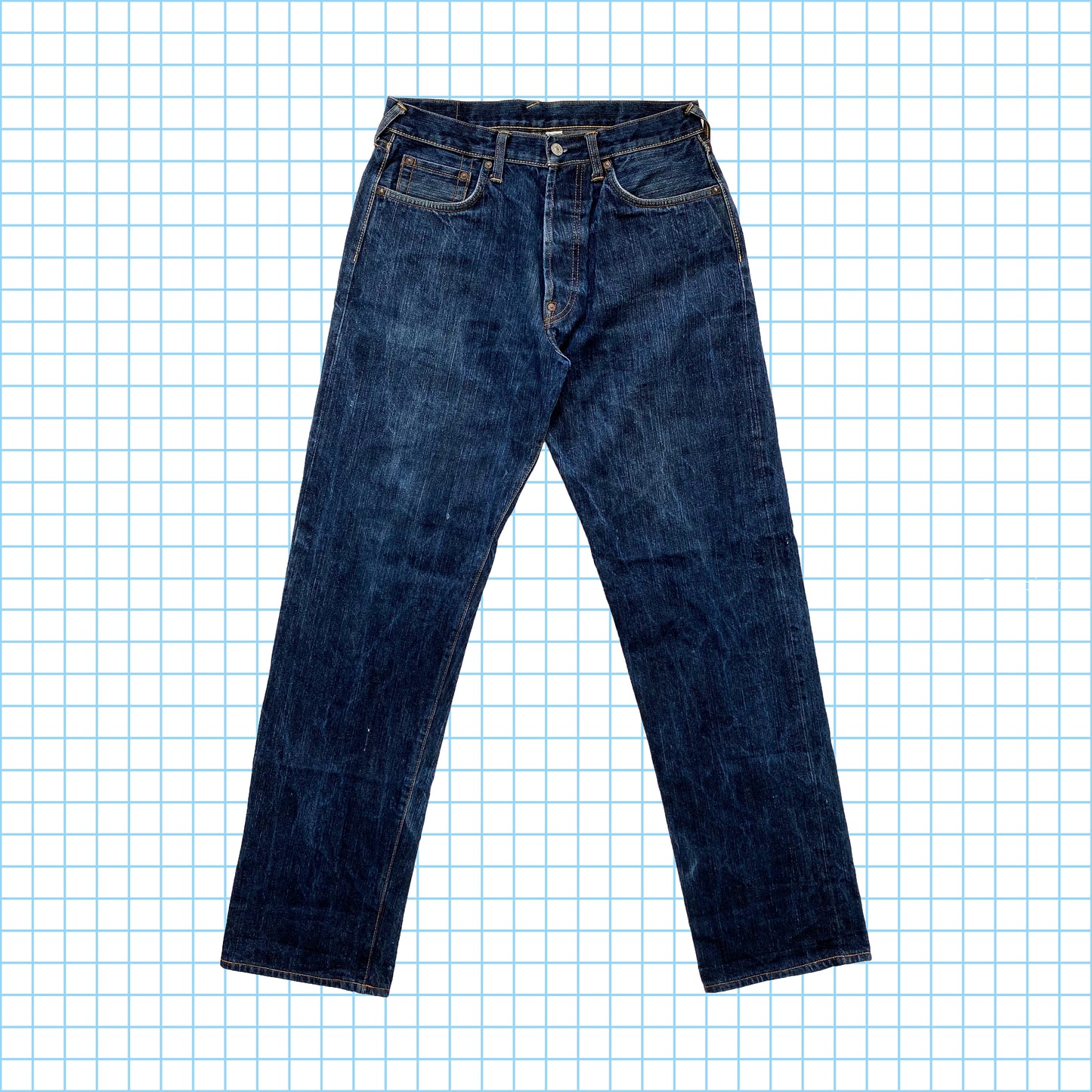 Vintage Evisu Selvedge Denim Dice Embroidered Jeans - 32" Waist