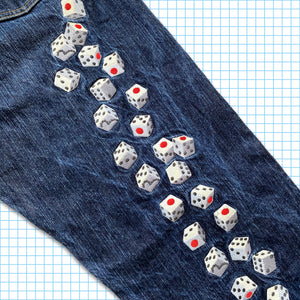 Vintage Evisu Selvedge Denim Dice Embroidered Jeans - 32" / 33" Waist