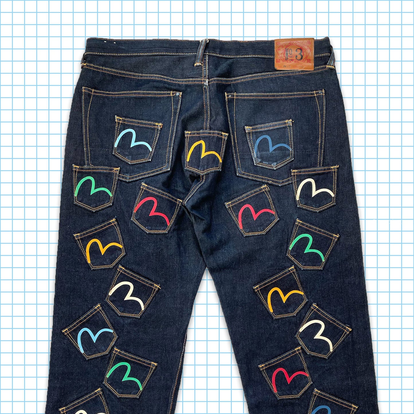 Vintage Evisu Multi Pocket Indigo Denim - 32" / 34" Waist