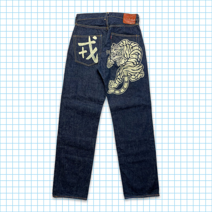 vintage Evisu Painted Tiger Selvedge Denim - Taille 30 » / 31 »