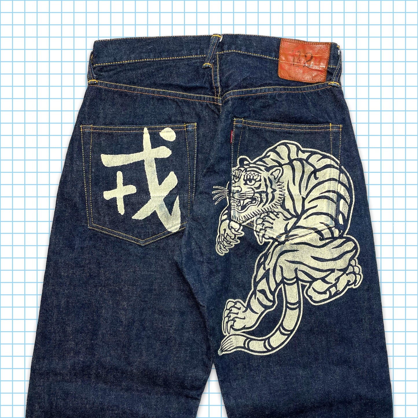 Vintage Evisu Painted Tiger Selvedge Denim - 30" / 31" Waist