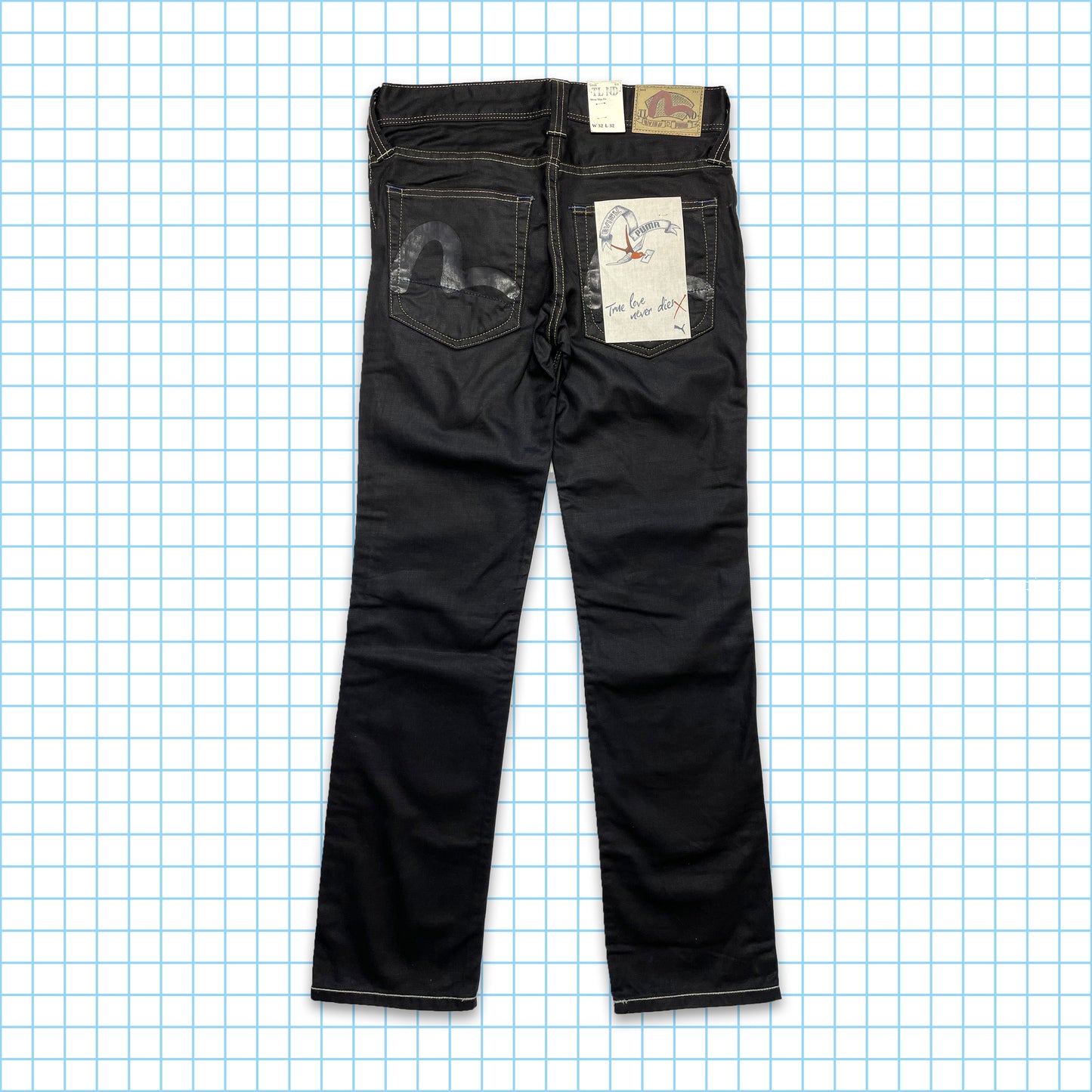 Evisu x Puma Tonal Black Gull Denim - 32" Waist