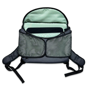 Slate Grey/Turquoise Modular Concealed Pocket Backpack