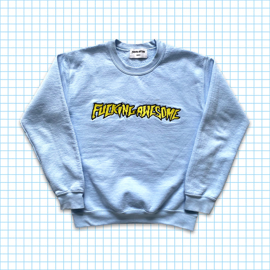 Fucking Awesome x Dover Street Market Baby Blue Spellout Crew - Petit / Moyen