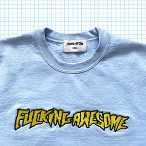 Fucking Awesome x Dover Street Market Baby Blue Spellout Crew - Small / Medium