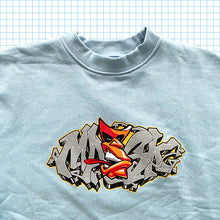 Load image into Gallery viewer, Vintage Mask Baby Blue Crewneck - Small / Medium