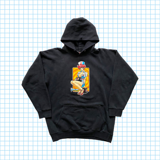 Sweat à capuche vintage Hook-Ups Skateboards Nurse - Moyen