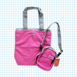 Vintage Nike Pink Grid Side Bag