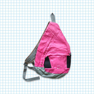 Vintage Nike Technical Pink/Grey Tri-Harness Cross Body Bag
