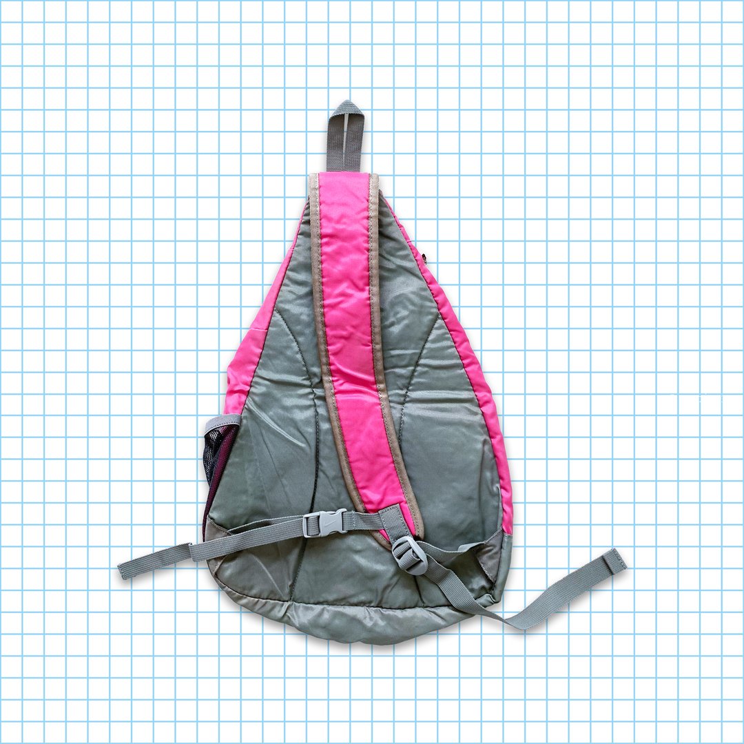 Vintage Nike Technical Pink/Grey Tri-Harness Cross Body Bag