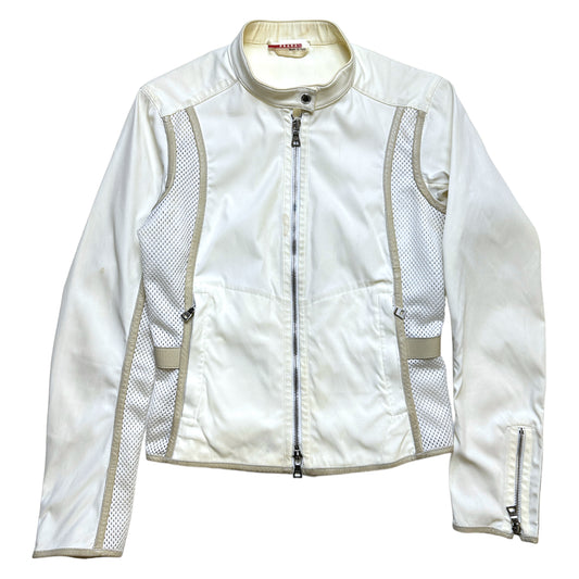 SS00' Prada Mesh Panel Veste de style moto - Femmes 4-6