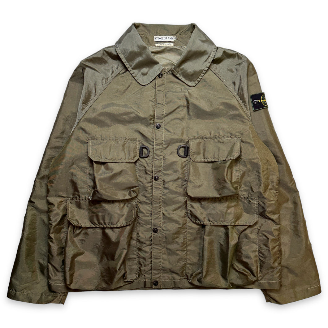 SS95' Stone Island Khaki Green Multi Pocket D-Ring Jacket - Extra 