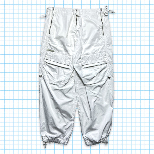 Marithe + François Girbaud Pantalon cargo baggy blanc pur - Taille 32" / 34"