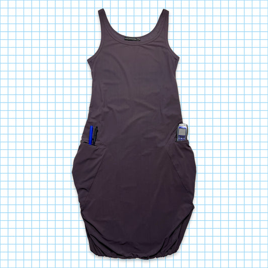 Marithé + François Girbaud Robe cargo violet foncé à poches - Femme 8/10