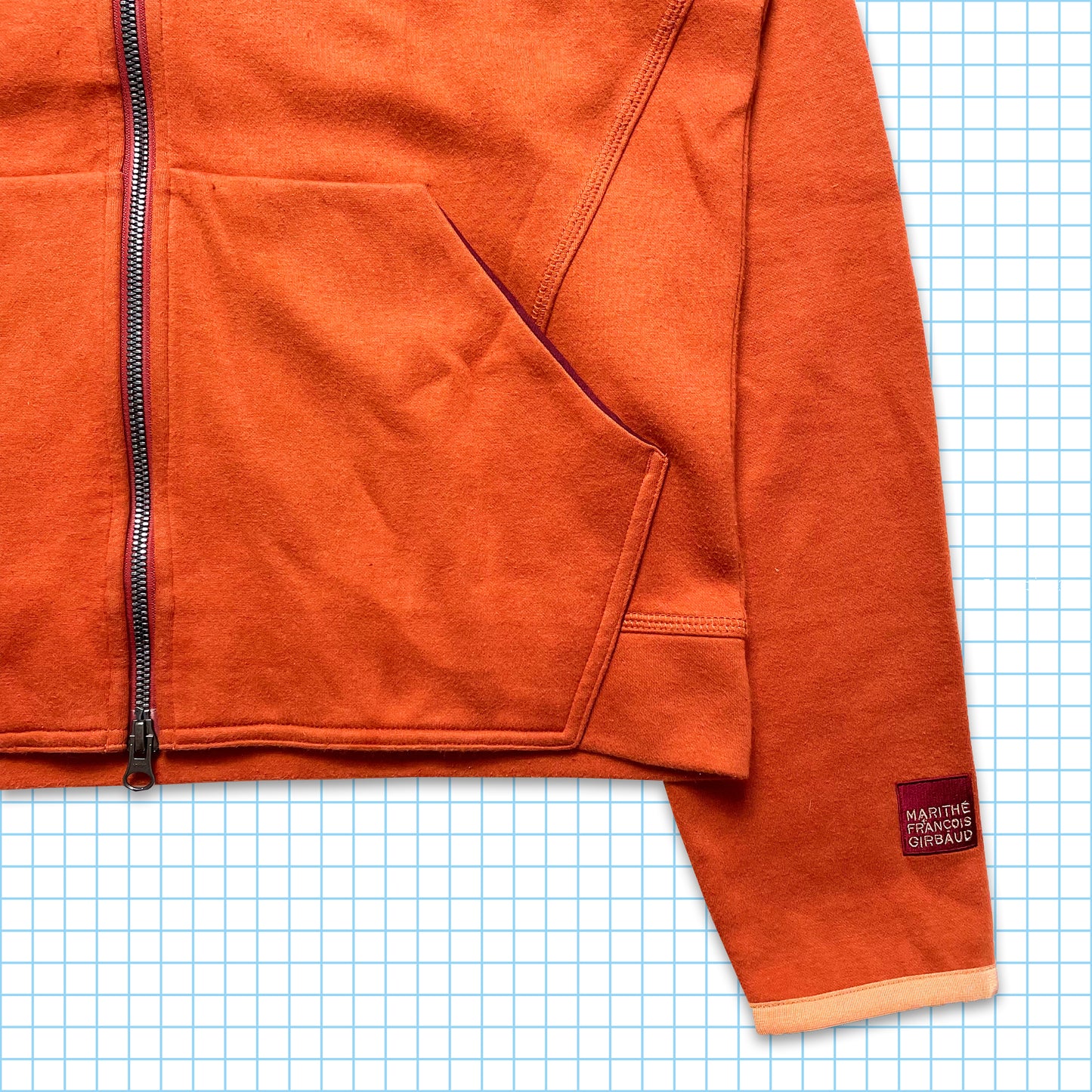 Marithe + Francois Girbaud Stash Pocket Zipped Hoodie - Small / Medium