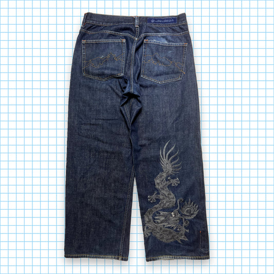 Vintage Maharishi Dragon Embroidered Selvedge Denim AW98' - 34" Waist