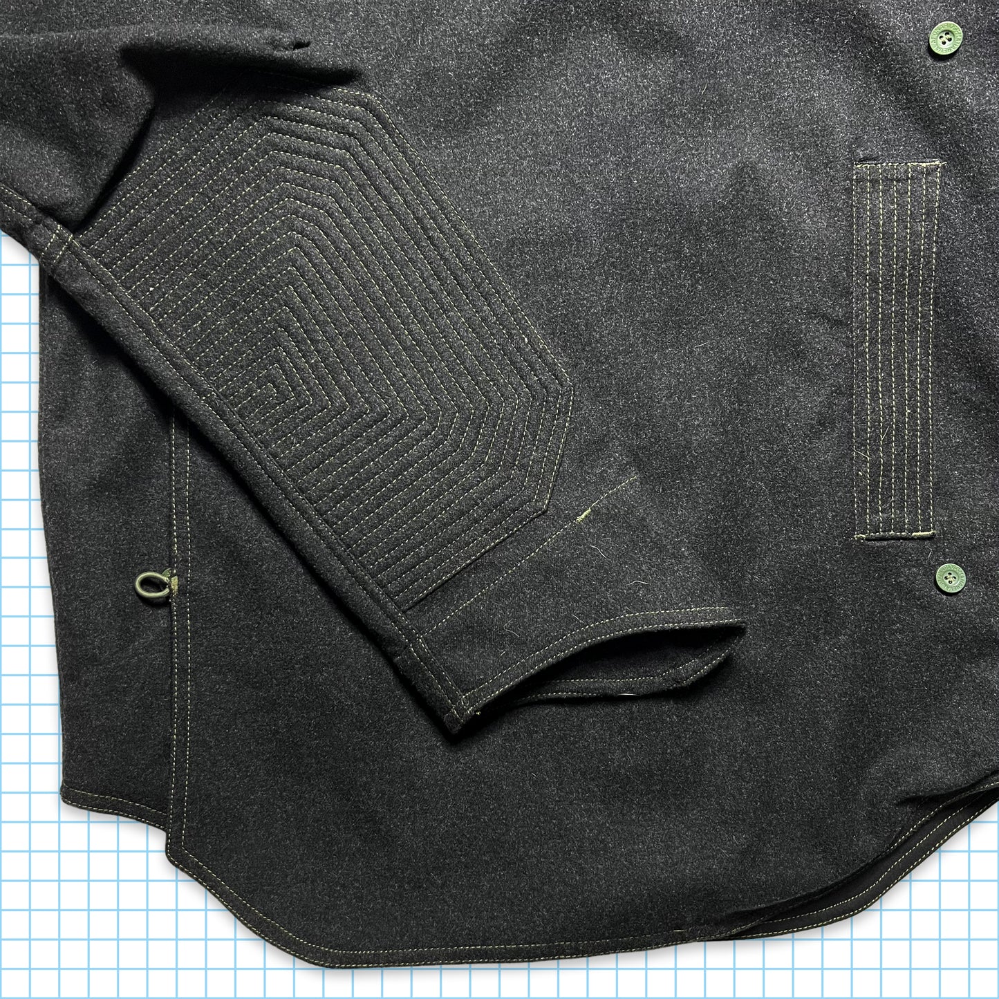 Late 90's Maharishi Panelled Loro Piana Wool Storm System Jacket - Medium
