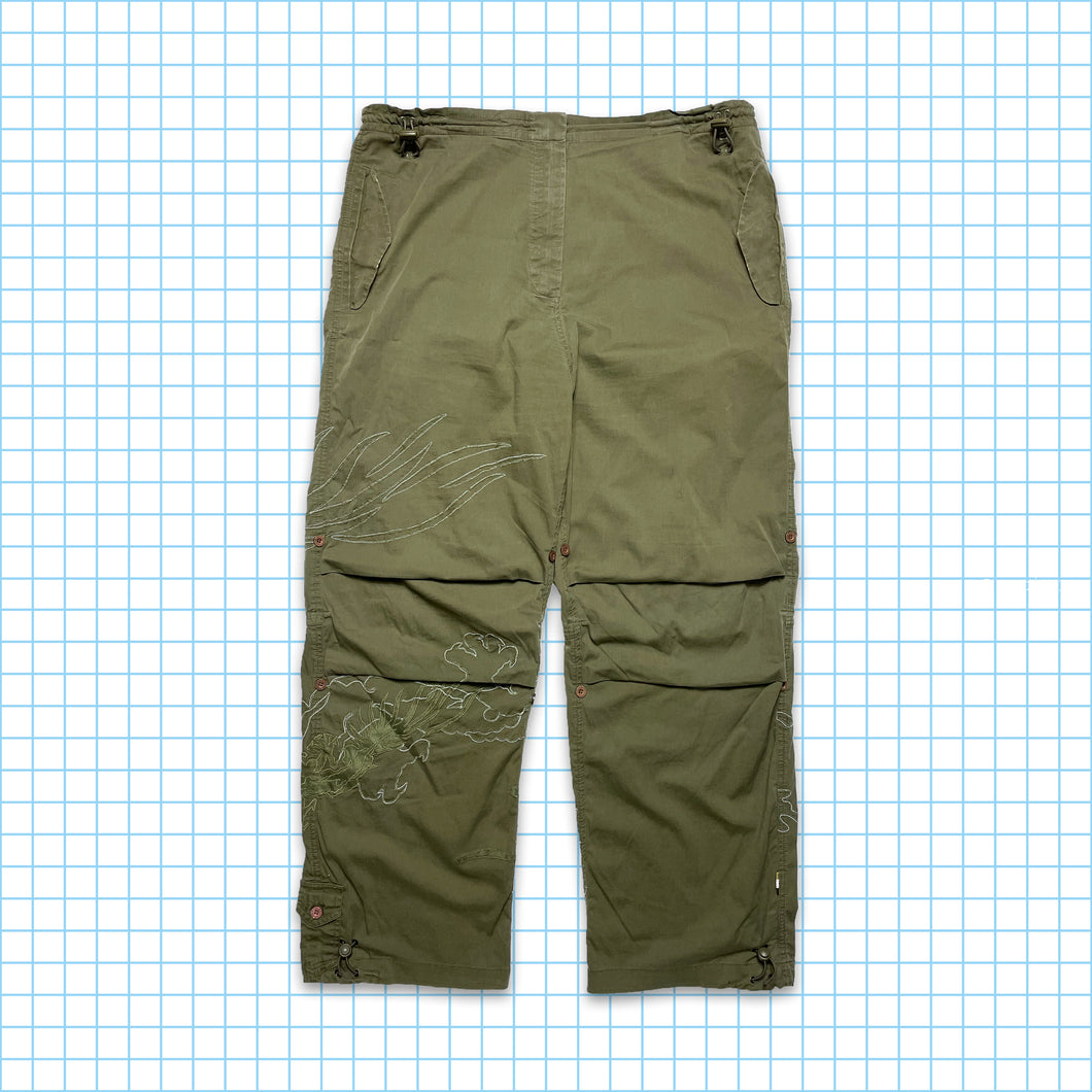 vintage Maharishi Light Blue 3M Brodé Snopants - Taille 34 » / 36 »