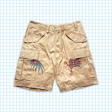 Load image into Gallery viewer, Vintage Maharishi Beige Dragon Embroidered Shorts - Small