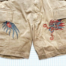 Carica l&#39;immagine nel visualizzatore di Gallery, Vintage Maharishi Beige Dragon Embroidered Shorts - Small