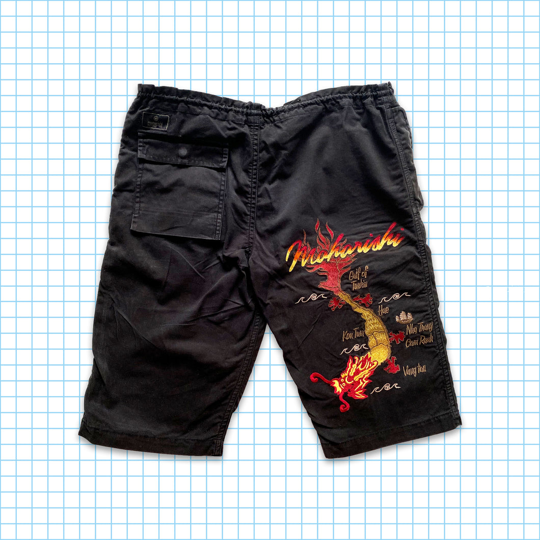 Maharishi Vietnam Dragon Embroidered Tactical Shorts - Small