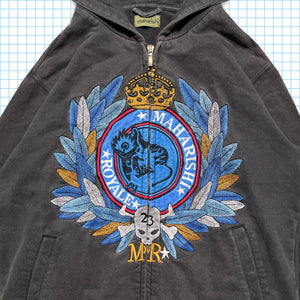 Maharishi Front Crest Embroidered Zip Hoodie - Medium