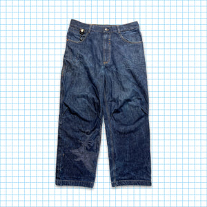 vintage Maharishi Tonal Dragon Brodé Selvedge Denim - Taille 30 » / 32 »