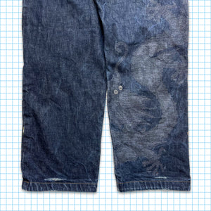 vintage Maharishi Tonal Dragon Brodé Selvedge Denim - Taille 30 » / 32 »