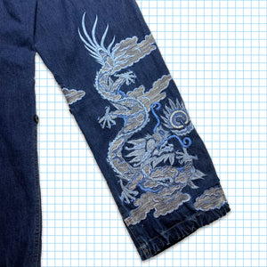 Vintage Maharishi Sky Dragon Denim Embroidered Snopants  - Small
