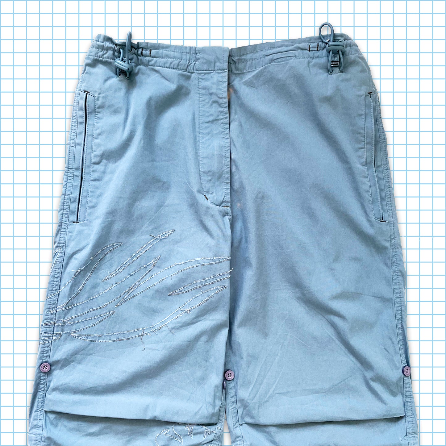 Vintage Maharishi Light Blue 3M Embroidered Snopants - 28" / 30" Waist