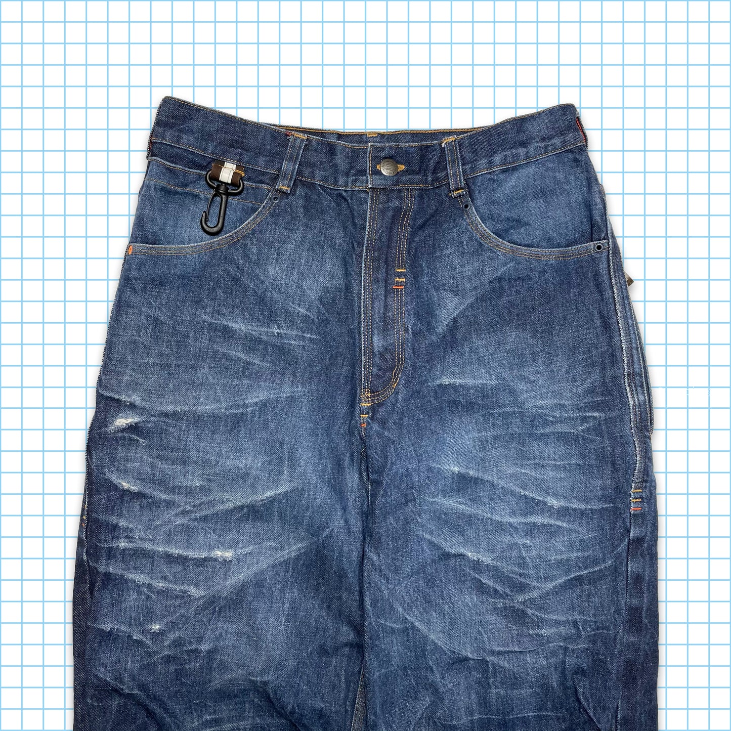 Vintage Maharishi Tonal Dragon Embroidered Selvedge Denim - 32" Waist