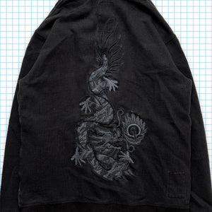 Maharishi Tonal Dragon Embroidered Hoodie - Small