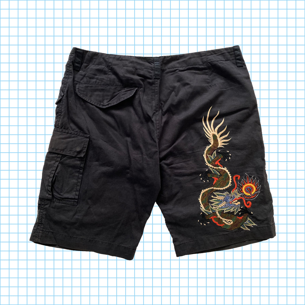 Maharishi Dragon Embroidered Cargo Shorts