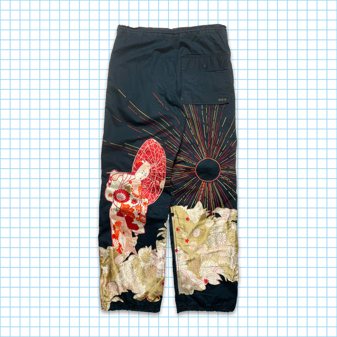 vintage Maharishi Geisha Soie Brodée Snopants - Taille 32 »