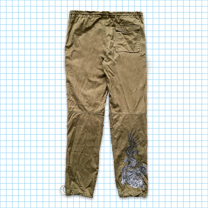 Snopants brodés dragon kaki Maharishi - Petit