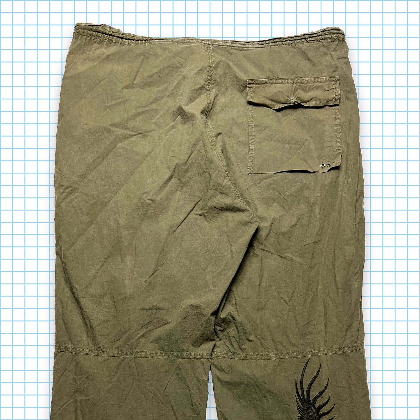 Vintage Maharishi Khaki Dragon Embroidered Snopants - Large