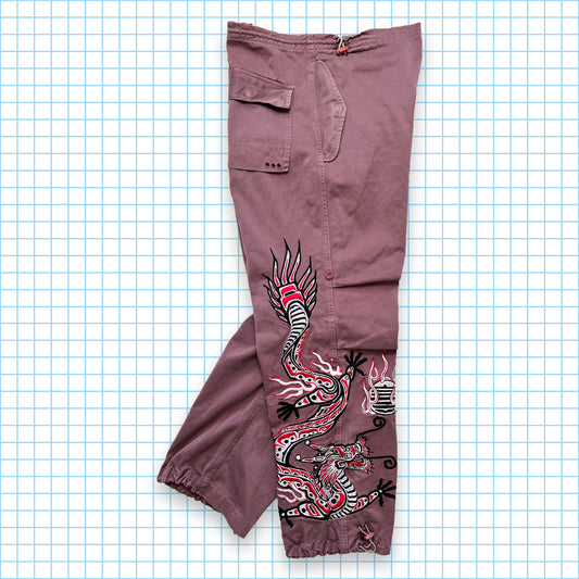 Maharishi Dusty Pink Dragon Embroidered Snopants - 28" - 32" Waist