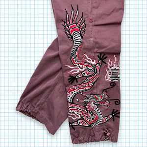 Maharishi Dusty Pink Dragon Embroidered Snopants - 28" - 32" Waist