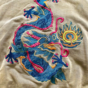 Maharishi Sunset Multi-Colour Dragon Embroidered Hoodie - Extra Large