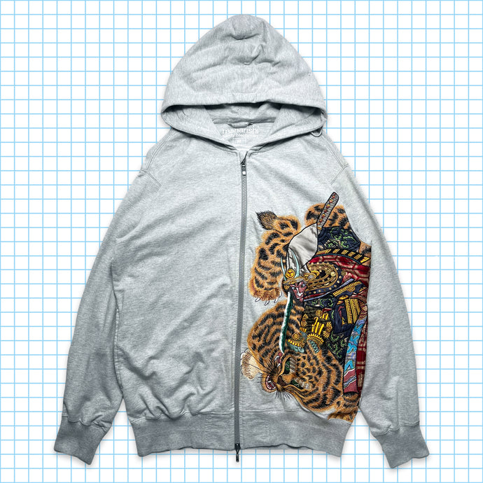 Maharishi Heavily Embroidered Samurai Zipped Hoodie - Medium