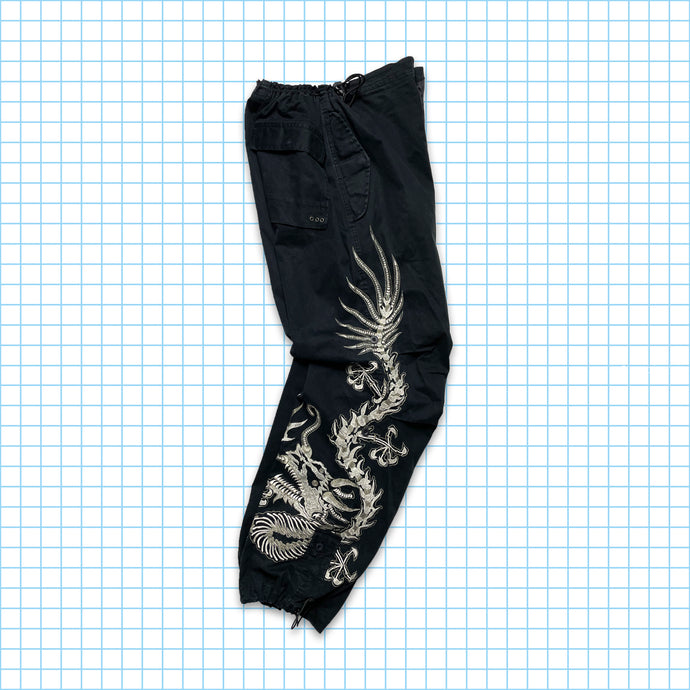 Vintage Maharishi Full Leg Embroidered Skeleton Dragon - Medium