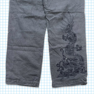 Vintage Maharishi Grey Tonal Embroidered Snopants - Small