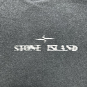 SS98' Stone Island Washed Grey Motion Graphic Long Sleeve Tee - Extra Large / Extra Extra Large