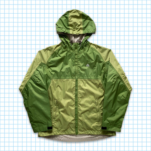 vintage Nike ACG Earthy Green Two Tone Paneled Shell imperméable à l’eau / Grand &amp; Extra Large